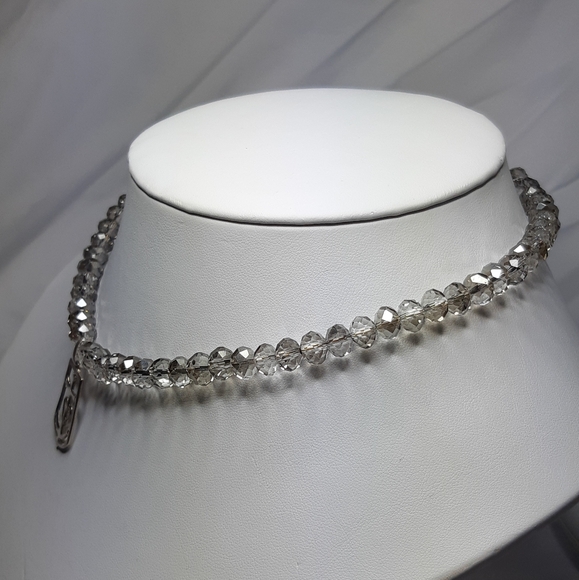 Silver Aurora Borealis Christian Necklace - Picture 6 of 7